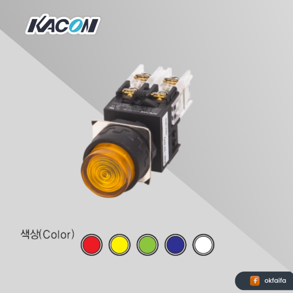 Kacon Control Switch Ø22 [K22-54GL 220VAC Selector Switch LED Green]