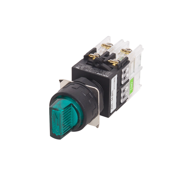 Kacon Control Switch Ø30 [K30-54G220V Selector Switch Green LIGHTED 1a1b]