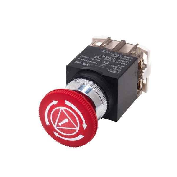 Kacon Control Switch Ø30 [B30-81L Push Button, Mushroom 1]