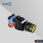 KOINO Switch Ø22 KH-2204LP-TL-Y [Illuminated Push Button LED Lamp:(Yellow) 1NO+1NC]