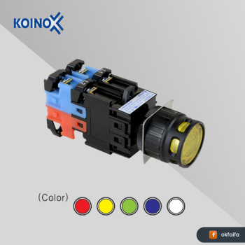 KOINO Switch Ø22 KH-2204-2 (G) [Illuminated Push Button Switch.LED Lamp:(Green)]