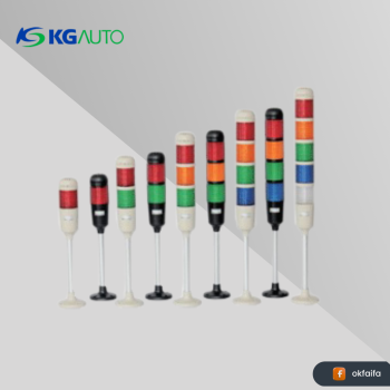 KG auto Sign Tower [KG-SF-V2-3LC, Ø57,110/220Vac,3stage, Light+Flash, R-Y-G, LED, L bracket,,Beige]