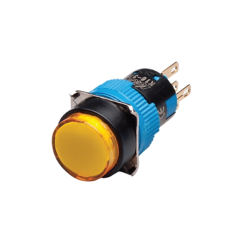 Kacon Control Switch Ø16 [K16-272Y 24Vdc Momentary Illuminated Push Button Switch LED Round 2a2b]