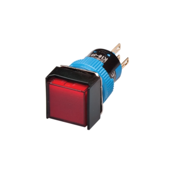 Kacon Control Switch Ø16 [K16-282R 24Vdc Momentary Illuminated Push Button Switch LED Square 2a2b]