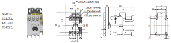 แมกเนติก Magnetic Contactor [KMC-9b, Coil 220Vac 50Hz 1a1b] Keymax ของแท้! รับประกัน 1 ปี